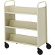 Bretford Duro Book Cart - 3 Shelf - 4 Casters - 4" Caster Size - Steel, Aluminum - 17" Width x 14" Depth x 43" Height L33017-PL