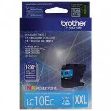 Brother Super High Yield XL Cyan Ink Cartridge (1,200 Yield) LC10EC