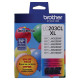 Brother High Yield C/M/Y Ink Cartridge 3-Pack (Includes OEM# LC203C, LC203M, LC203Y) (3 x 550 Yield) LC2033PKS