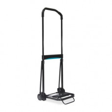 Kantek Ultra-Lite Folding Cart - Telescopic Handle - 110 lb Capacity - Steel, Aluminum - Black - 1 Each LGLC110