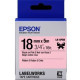 Epson LabelWorks Strong Adhesive LK Tape Cartridge ~3/4" Black on White - 3/4" Width x 30 ft Length - Thermal Transfer - White LK-5WBW
