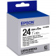 Epson LabelWorks Matte Paper LK Tape Cartridge ~1" Black on White - 1" Width x 30 ft Length - Thermal Transfer - White LK-6WBB