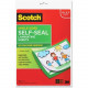 3m Scotch Self-Seal Laminating Pouches - Sheet Size Supported: Letter 8.50" Width x 11" Length x 9.6 mil Thickness - Laminating Pouch/Sheet Size: 9" Width x 12" Length x 6 mil Thickness - Glossy - for Document, Schedule, Presentation, 