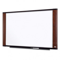 3m Melamine Dry Erase Board, Mahogany Finish Frame (96" x 48") - TAA Compliance M9648MY