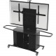 Video Furniture International VFI MC1000 Series Metal Cart - 280 lb Capacity - 4 Casters - 5" Caster Size - Metal - 79.6" Width x 23.8" Depth x 64" Height - Black MC1000-XL