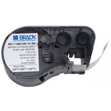 Brady MC11000595YLBK Label Tape Cartridge Black/yellow 1 in W G5538066 MC11000595YLBK