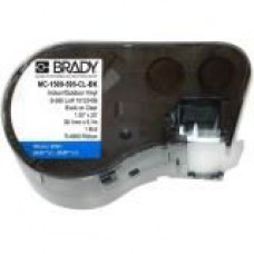 Brady People ID BMP51/BMP53 Label Maker Cartridge - 1 1/2" Width x 20 ft Length - Rectangle - Thermal Transfer - Clear - Vinyl - 1 Roll MC1500-595-CL-BK