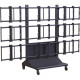 Premier Mounts MVWC-3X3 3x3 Mobile Video Wall Cart - 900 lb Capacity - 118.8" Width x 41.4" Depth x 83.8" Height - Black MVWC-3X3