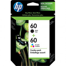 HP 60 Original Ink Cartridge - Black, Tri-color - Inkjet - 200 Pages Black, 165 Pages Tri-color - 2 / Pack N9H63FN#140