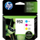 HP 952 Original Ink Cartridge - Cyan, Yellow, Magenta - Inkjet - Standard Yield - 630 Pages (Per Cartridge) - 3 / Pack N9K27AN#140