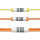 Panduit LabelCore NWSLC-3Y Cable Identification Sleeve - Orange - Polyvinyl Chloride (PVC) - 100 / Pack - TAA Compliance NWSLC-3Y