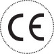 Panduit ID Label - "CE Symbol" - 1 1/2" Height Width - 31/64" Diameter - Round - Black, White - Polyester - 20 / Sheet - 10 Card - TAA Compliance PESS-A-CE