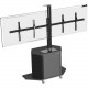 Video Furniture International VFI Monitor Cart - 200 lb Capacity - Acrylic, Metal - 48" Width x 22" Depth x 32" Height - Black PL3070-D