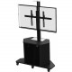 Video Furniture International VFI Monitor Cart - 200 lb Capacity - Acrylic, Metal - 48" Width x 22" Depth x 32" Height - Black PL3070-S