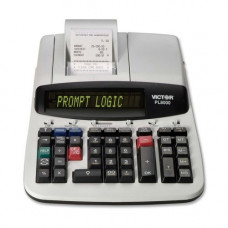 Victor PL8000 14 Digit Heavy Duty Thermal Printing Calculator - 8 - Date, Clock, Heavy Duty, Backlit Display, Durable, Independent Memory, 4-Key Memory - AC Supply Powered - 4" x 8.8" x 13.5" - Gray, White - 1 Each PL8000