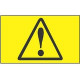 Panduit ID Label - "ATTENTION SYMBOL (ISO 3864)" - 1" Height x 1 1/2" Width x 1" Length - Rectangle - Black, Yellow - Polyester - 200 / Label - TAA Compliance PLD-52