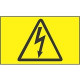 Panduit ID Label - "HIGH VOLTAGE SYMBOL (ISO 3864)" - 1" Height x 1 1/2" Width - Rectangle - Black, Yellow - Polyester - 200 / Label - TAA Compliance PLD-56