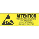 Panduit ID Label - "CAUTION SENSITIVE ELECTRONIC DEVICES..." - 1" Height x 3" Width - Rectangle - Black, Yellow - Polyester - 100 / Roll - 100 / Label - TAA Compliance PLD-60