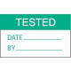 Panduit Multipurpose Label - "TESTED, DATE, BY" - 1" Height x 1 1/2" Width x 1" Length - Green, White - Polyester - 200 / Label - TAA Compliance PLD-7