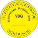 Panduit ID Label - 7/8" Length - 7/8" Diameter - Black, Yellow - Polyester - 300 / Label - TAA Compliance PLD-VBG