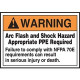 Panduit Warning Label - Permanent Adhesive - "WARNING ARC FLASH AND SHOCK HAZARD APPROPRIATE PPE REQUIRED FAILURE TO COMPLY WITH NFPA 70E REQUIREMENTS CAN RESULT IN SERIOUS INJURY OR DEATH" - 5" Height x 7" Width - Orange, Black, White