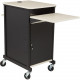 Oklahoma Jumbo Presentation Cart - 4" Caster Size - Steel, Woodgrain, Medium Density Fiberboard (MDF) - Black, Ivory PRC-400