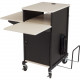 Oklahoma Jumbo Plus Presentation Cart - 4" Caster Size - Steel, Woodgrain, Medium Density Fiberboard (MDF) - Black, Ivory PRC-450