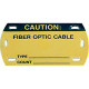 Panduit Fiber Optic Cable Marker Tag - 2" Length x 3.50" Width - Rectangular - 5 / Pack - Vinyl - Black, Yellow - RoHS, TAA Compliance PST-FO