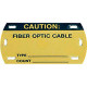 Panduit Self-Laminating Fiber Optic Cable Marker Tag - 2" Length x 3.50" Width - Rectangular - 5 / Pack - Vinyl - Yellow - TAA Compliance PST-FOBLNK