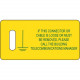 Panduit Warning Tag - 1.38" Length x 2.75" Width - Rectangular - 100 / Pack - Polyethylene - Green, Yellow - TAA Compliance PT-BGND
