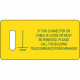 Panduit Warning Tag - 1.38" Length x 2.75" Width - Rectangular - 100 / Pack - Polyethylene - Green, Yellow - TAA Compliance PT-BGND