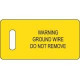 Panduit Marking Tag - 1.38" Length x 2.75" Width - Rectangular - 100 / Pack - Polyethylene - Black, Yellow PT-GND