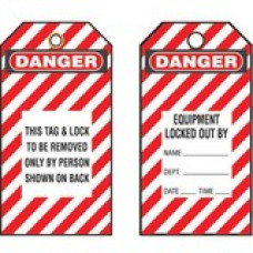 Panduit Safety Tag - 5.75" Length x 3" Width - Rectangular - 5 / Pack - Vinyl - White - TAA Compliance PST-98-P