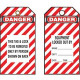 Panduit Safety Tag - 5.75" Length x 3" Width - Rectangular - 5 / Pack - Vinyl - Red, Black, White - TAA Compliance PVT-98