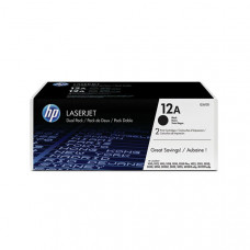 HP 12A (Q2612D) Black 2-pack Original LaserJet Toner Cartridges (4000 Yield) - Design for the Environment (DfE), TAA Compliance Q2612D