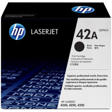 HP 42A (Q5942A) Black Original LaserJet Toner Cartridge (10000 Yield) - Design for the Environment (DfE), TAA Compliance Q5942A