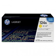 HP 124A (Q6002A) Yellow Original LaserJet Toner Cartridge (2000 Yield) - Design for the Environment (DfE), TAA Compliance Q6002A