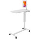CTA Digital Height-Adjustable Rolling Medical Workstation Cart with Security Enclosure - Pull Handle - 4 Casters - Metal QPAD-HRWVP