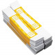 Royal Sovereign $1,000 Currency Bill Strap - Yellow - Total $100 - Kraft Paper - Yellow RMCS-1000