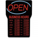 Royal Sovereign Business Hours Open Sign - 1 Each - Open, Business Hour Print/Message - 16" Width x 24" Height - Rectangular Shape - Blue RSB-1342E