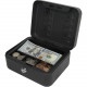 Royal Sovereign Compact Cash Box (RSCB-100) - 1 Bill - 3 Coin - 0 Media Slot - 2 Lock Position - Steel - 3.5" Height x 7.9" Width x 6.5" Depth RSCB-100
