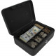 Royal Sovereign Full-Size Cash Box (RSCB-200) - 1 Bill - 5 Coin - 0 Media Slot - 2 Lock Position - Steel - 3.9" Height x 9.8" Width x 7.4" Depth RSCB-200