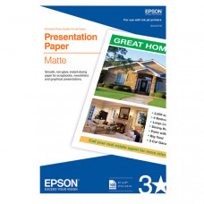 Epson Presentation Paper Matte, Photo Quality Inkjet Paper (11" x 17") (100 Sheets/Pkg) - TAA Compliance S041070