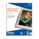 Epson Ultra Premium Photo Paper - 5" x 7" - Glossy - Bright White - TAA Compliance S041945