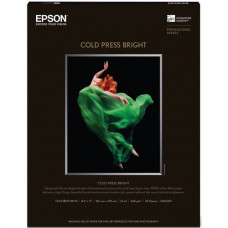 Epson Fine Art Paper - Letter - 8 1/2" x 11" - 340 g/m&#178; Grammage - Textured, Matte - 96 Brightness - 25 / Pack - Bright White - TAA Compliance S042307