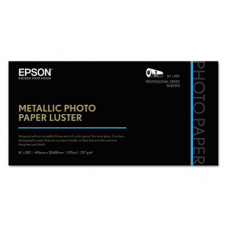 Epson Inkjet Print Photo Paper - 16" x 100 ft - 257 g/m&#178; Grammage - Metallic, Luster - 83 Brightness - 1 Roll - White - TAA Compliance S045592