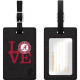 CENTON OTM Black Leather Love Bag Tag University of Alabama - Synthetic Leather - Black S1-CBT-ALA-02A