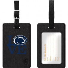 CENTON OTM Black Leather Love V1 Bag Tag Penn State University - Synthetic Leather - Black S1-CBT-PENN-02A