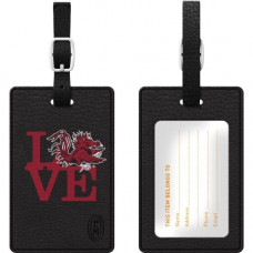 CENTON OTM Black Leather Love V1 Bag Tag University of South Carolina - Synthetic Leather - Black S1-CBT-SCU-02A