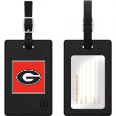 CENTON OTM Black Leather Classic Bag Tag University of Georgia - Synthetic Leather - Black S1-CBT-UGA-00A